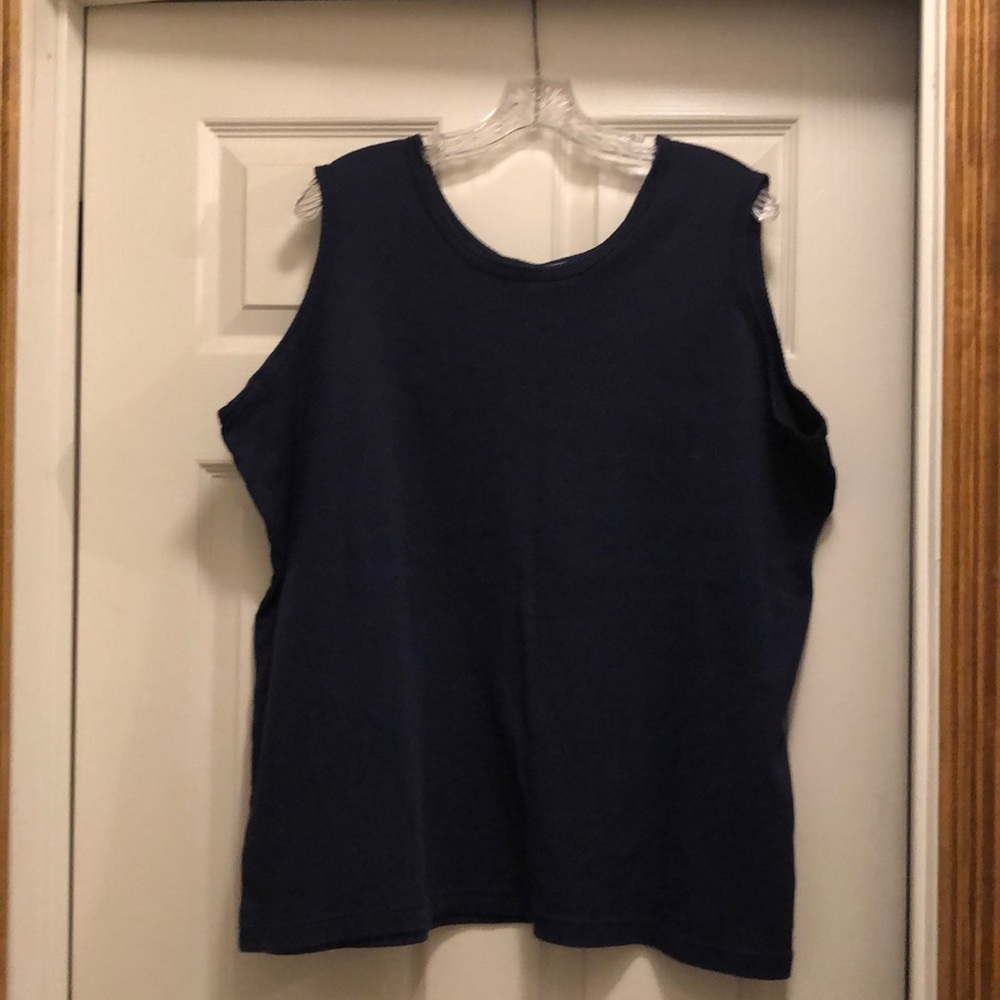 Karen Scott Navy Tank Top 1X